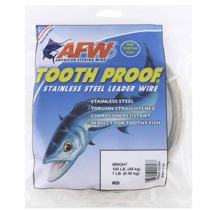 AFW Tooth Proof Stainless Steel Camo Single Strand Leader Wire