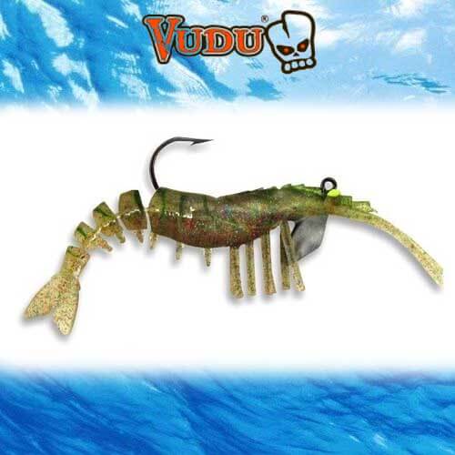 egret fishing lures Vudu Mullet-Injured Mullet right out of the pack. Egret 3.25" Vudu Shrimp Gold