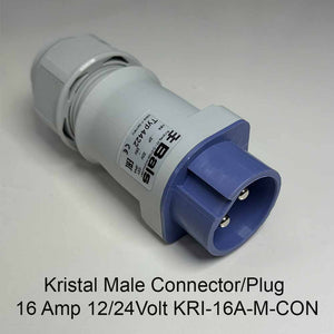 Kristal 16 Amp Male Connector 12/24V PR/M