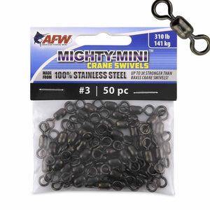 AFW Mighty Mini Stainless Steel Crane Swivels 50Pk