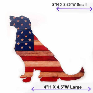 USA Dog Painted Wood Decal