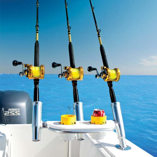 trident fishing rod holder Port Side Trident with Cup Holders