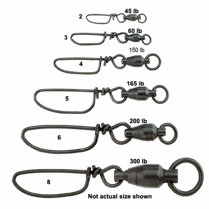 thumbnail image 2 of Potatoshop 60-Piece Heavy Duty Ball Bearing Swivels – Saltwater Fishing (26-500lb) 2 of 6