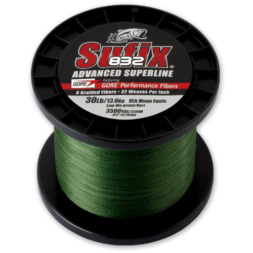 low visibility braided fishing line Reaction Tackle Line- NO FADE Low-Vis Green Sufix 40 lb Low Vis