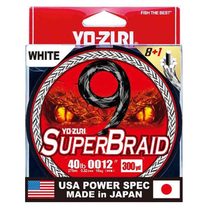 Yo-Zuri Super Braid 9 White 300Yd Spool