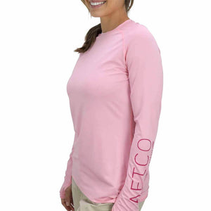 Aftco Women's Samurai Orchid Pink Heather L/S Shirt