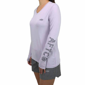 Aftco Women's Jjigfish Lilac L/S Performance Shirt