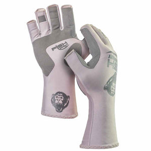 Fish Monkey Lt Grey Half Finger Guide Gloves FM11