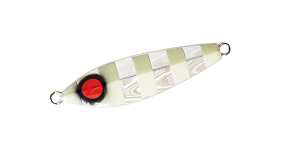 200G Hayabusa Jack Eye Slow Pitch Jig - Capt. Harry's Fishing Supply - silver zebra glow