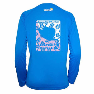 Hook & Tackle Women's Maliblue Flower Power Wicked L/S Performance Shirt