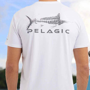 Pelagic White Stratos Gyotaku Performance Shirt