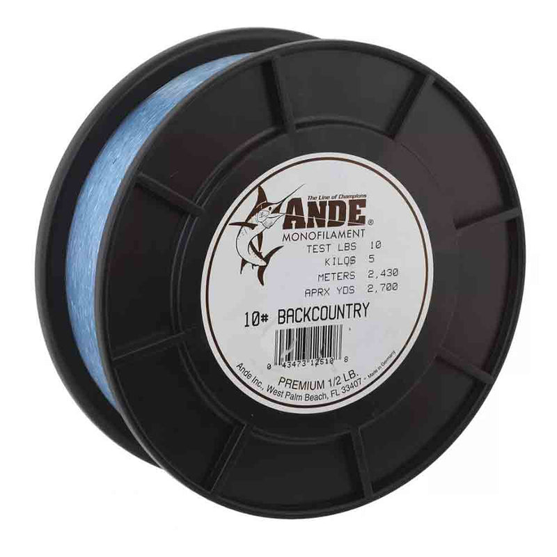 Ande 1/2lb Spool Premium Backcountry Monofilament Line - Capt