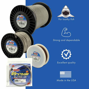 AFW 49 Strand 7X7 Bright Stainless Steel Leader Cable
