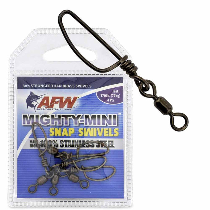 AFW Mighty Mini Stainless Steel Snap Crane Swivels