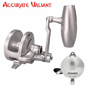 Accurate Valiant BV2-600NN-SPJ Silver 2 Speed Slow Pitch Jigging Reel
