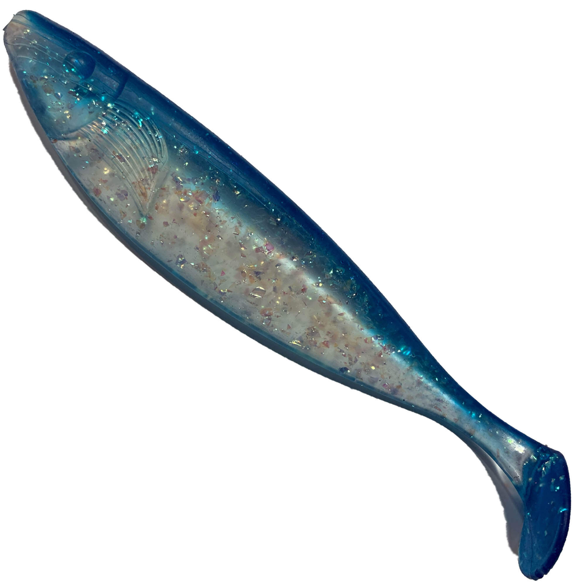 Action Plastics 10In Dredge Shad Blue Mylar - Capt.