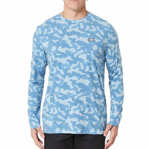 Aftco Air Force Og Camo Ocean Bound UPF Printed L/S Performance Shirt