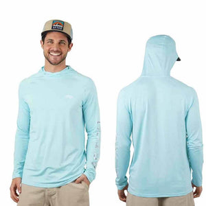 Aftco Clearwater Heather L/S Samurai 2 Performance Hoodie