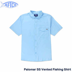 Aftco Airy Blue Palomar Tech SS Shirt
