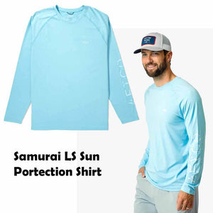 Aftco Splish Splash Heather Samurai L/S Performance Shirt