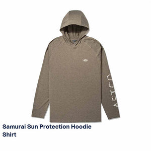 Aftco Sepia Heather Samurai 2 Hooded Performance Shirt