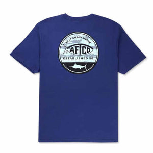 Aftco Storm Blue Grandeur Marlin Cotton T-Shirt