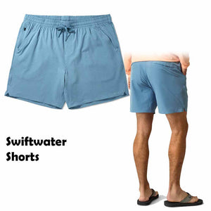 Aftco Blue Shadow Swiftwater Shorts