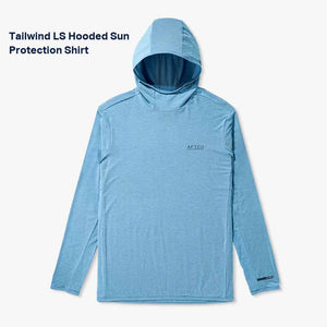 Tailwind Blue Shadow LS Hooded Sun Protection Shirt