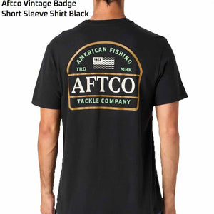 Aftco Black Vintage Badge T-Shirt