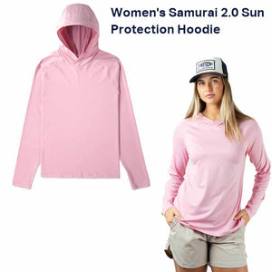 Aftco Pink Heather Women's Samurai 2.0 Sun Protection Hoodie