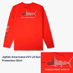 Aftco Red Alert Jigfish Americana L/S Performance Shirt