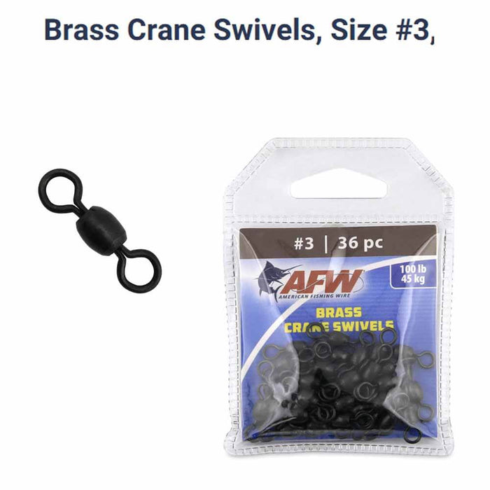 AFW Black Brass Crane Swivels 36PK
