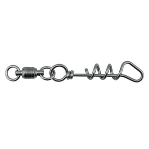 Afw Stainless Steel Ball Bearing Dredge Swivel With Stainless Steel Corckscrew Snap