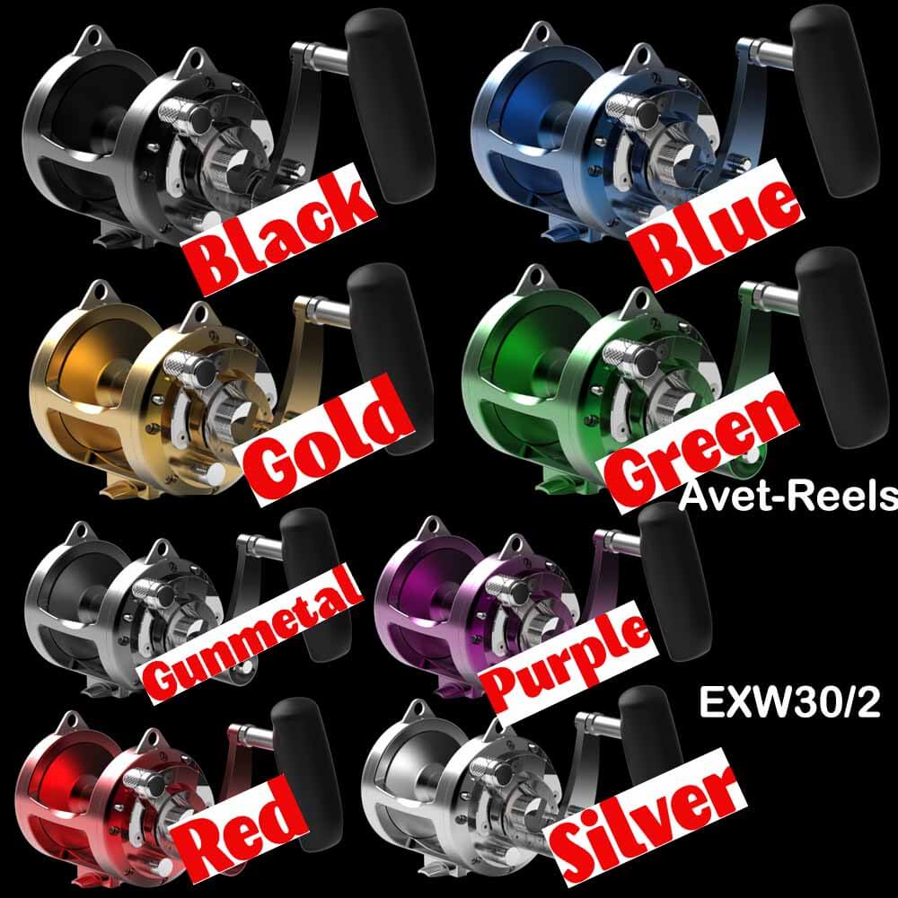 acquired avet reels Avet EXW 30/2 Two-Speed Lever Drag Big Game Reels Gunmetal