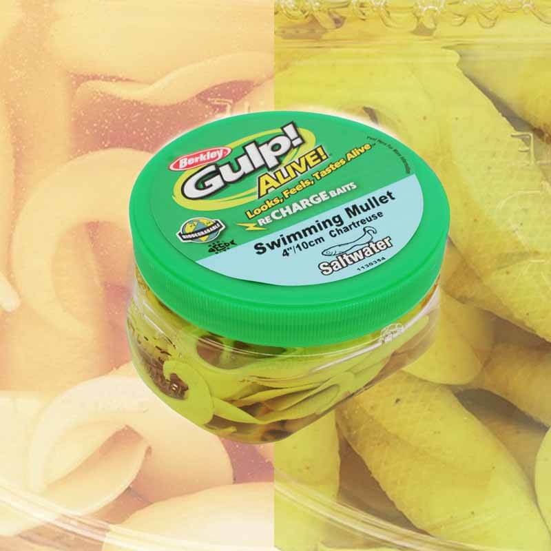 Berkley Gulp! Alive! Saltwater Swimming Mullet – 5 Inch Chartreuse Soft Bait For Saltwater Fishing - View #9
