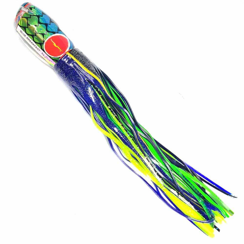 Black Bart Heavy Tackle Lures Blue Breakfast Glow/Green Chartreuse Dot GLO/GCD