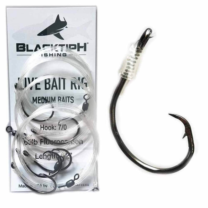 Blacktiph Medium Live Bait Rigs 5Pk