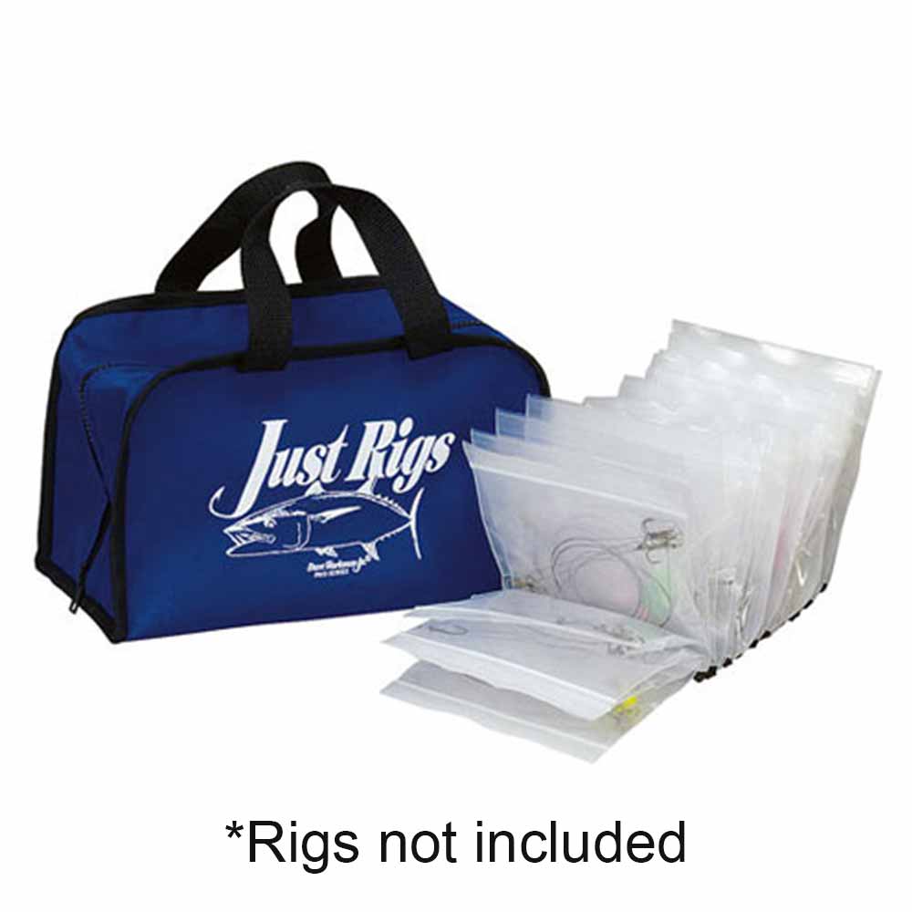 blue tackle bags with plastic zipper Boone Just Rigs Bag