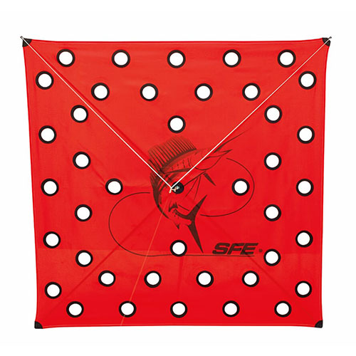 SFE 40-Regular Hole Tournament Fishing Kite Red
