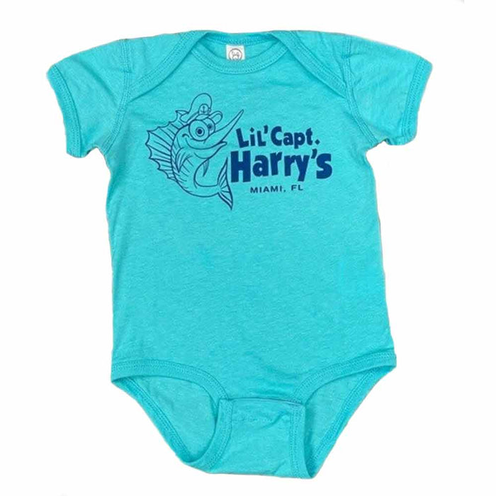 Lil Capt Harry's Blue Cotton Onesie