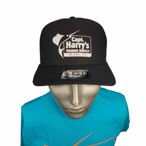 Capt. Harry's Black 7 Panel Hat