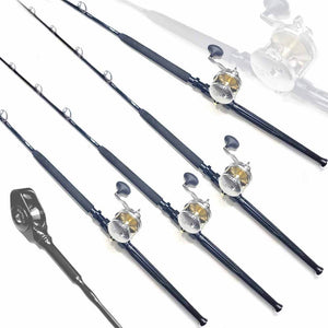Set of 4 Shimano Talica 20II A Reel And Royal Slam 30LB Stand Up Rod Combo