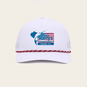 Capt. Harry's 250 Edition White With Rope Performance Hat