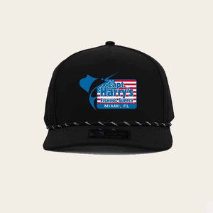Capt. Harry's 250 Edition Black With Rope Performance Hat