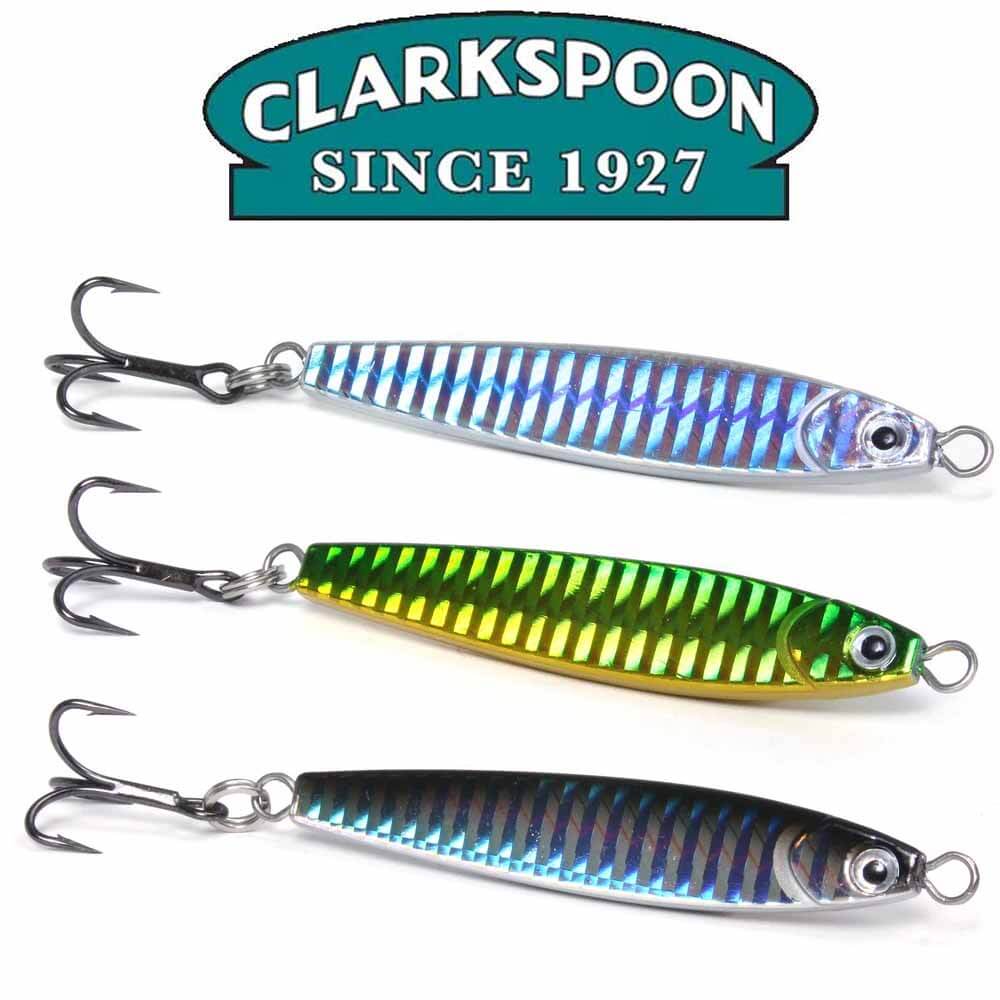 clark spoon fishing lure Clarkspoon Stick Jig 1.5 oz, Silver/Black Big Catch Fishing Tackle the Painted Spoons are game Model:7'2