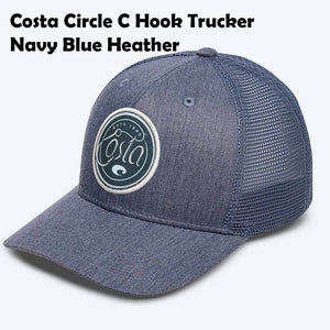 Costa Circle C Hook Navy Blue Heather Trucker Hat