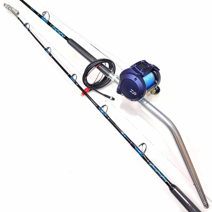 Daiwa Seapower 1200 Electric Reel 6' 60-150lb Capt. Harry's Deep Drop Rod Combo with Braid