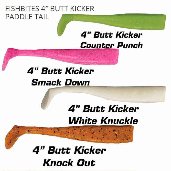 Fishbites Fight Club 4” Butt Kicker Paddle Tail Swimbait Lure