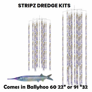 Fish Razr Super Stripz Ballyhoo Dredge Kit 32inch
