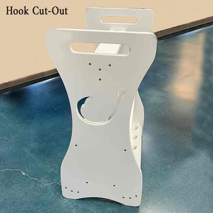 White Hook Free Standing Bent Butt Rod Rack 10 Rods